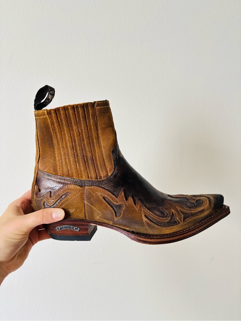 Sendra 4660 Spanish Leather Pointed Toe Boots Size 7